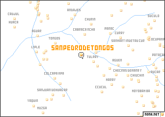 map of San Pedro de Tongos