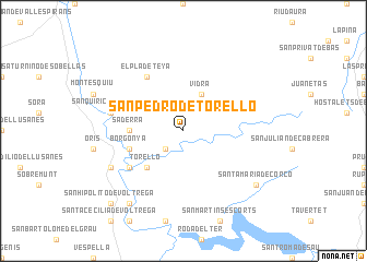 map of San Pedro de Torelló