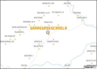 map of San Pedro Escanela