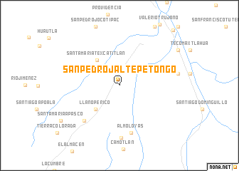 map of San Pedro Jaltepetongo
