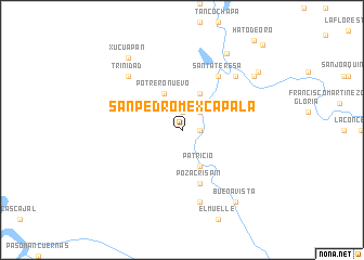map of San Pedro Mexcapala