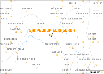 map of San Pedro Piedra Gorda