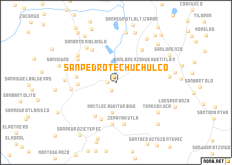 map of San Pedro Techuchulco