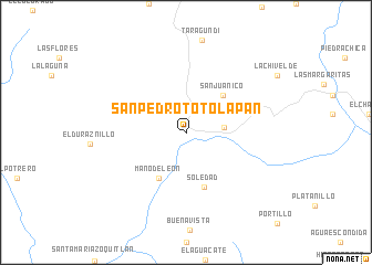 map of San Pedro Totolapan