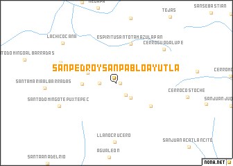 map of San Pedro y San Pablo Ayutla