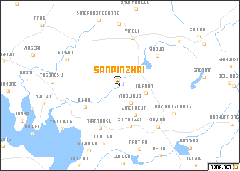 map of Sanpinzhai