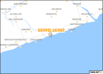 map of San Pol de Mar