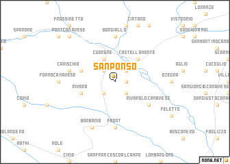 map of San Ponso