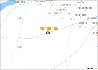 map of Sanqābād