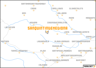 map of San Quintín de Mediona