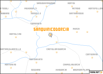 map of San Quirico dʼOrcia