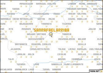 map of San Rafael Arriba