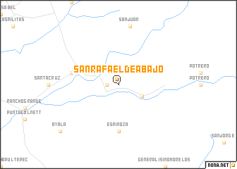 map of San Rafael de Abajo