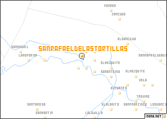 map of San Rafael de las Tortillas