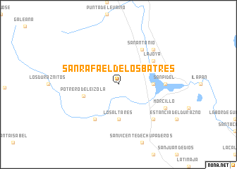 map of San Rafael de Los Batres