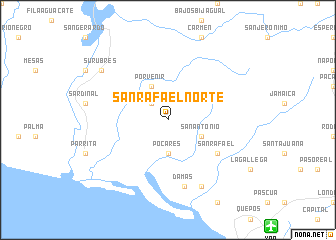 map of San Rafael Norte