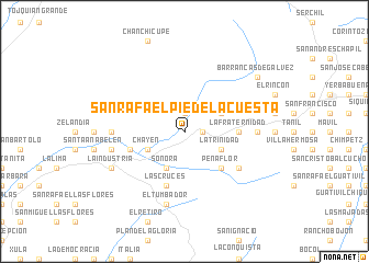 map of San Rafael Pie de La Cuesta