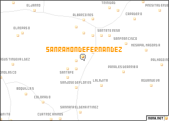 map of San Ramón de Fernández