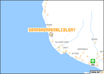 map of San Ramon Penal Colony