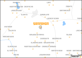 map of San Ramón