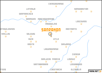 map of San Ramón