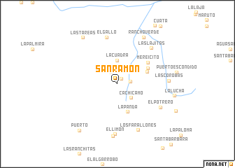 map of San Ramón