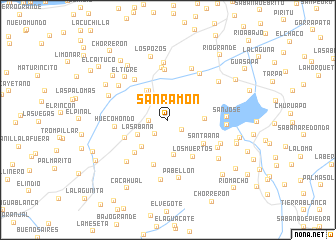 map of San Ramón