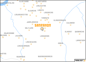 map of San Ramón
