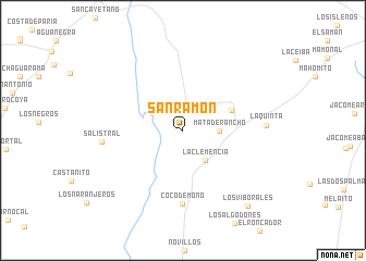 map of San Ramón