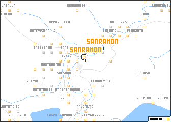 map of San Ramón