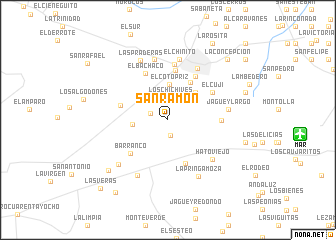 map of San Ramón