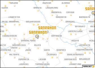 map of San Ramón