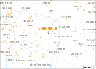 map of San Ramón