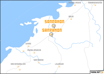 map of San Ramón