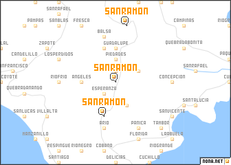 map of San Ramón