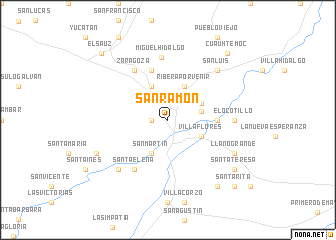 map of San Ramón