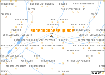 map of San Román de Bembibre