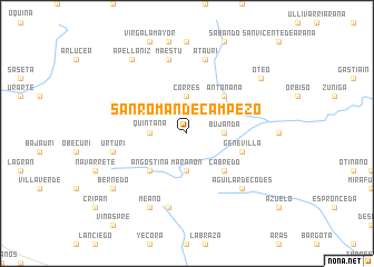 map of San Román de Campezo