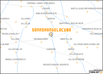 map of San Román de la Cuba