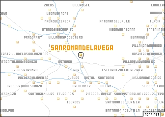map of San Román de la Vega