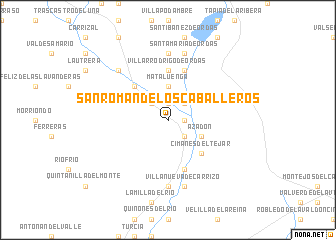 map of San Román de los Caballeros