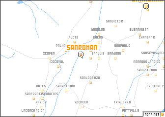 map of San Roman