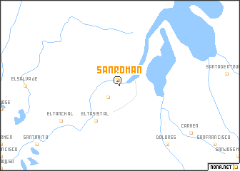 map of San Román