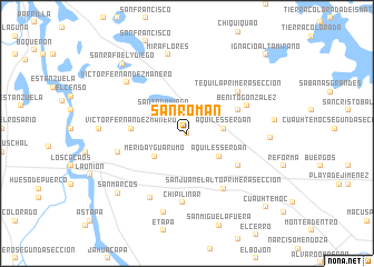 map of San Román