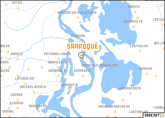 map of San Roque