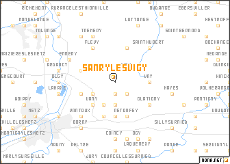 map of Sanry-lès-Vigy