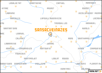 map of Sansac-Veinazés