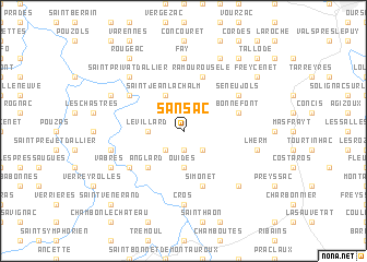 map of Sansac