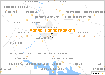 map of San Salvador Tepexco