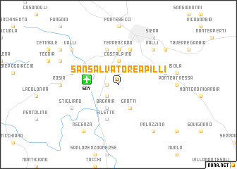 map of San Salvatore a Pilli